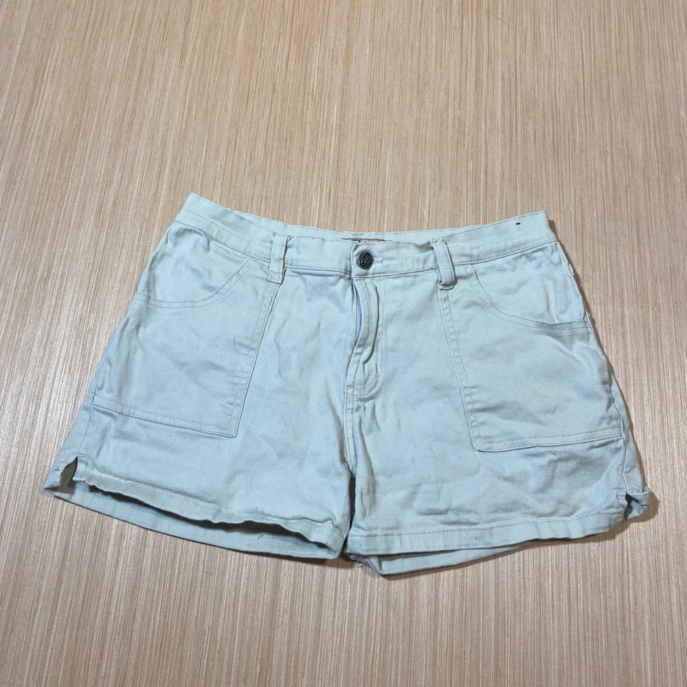 Clash Khaki Chino Shorts Tan Utility Patch Pocket Size 13 Cotton Lycra Blend